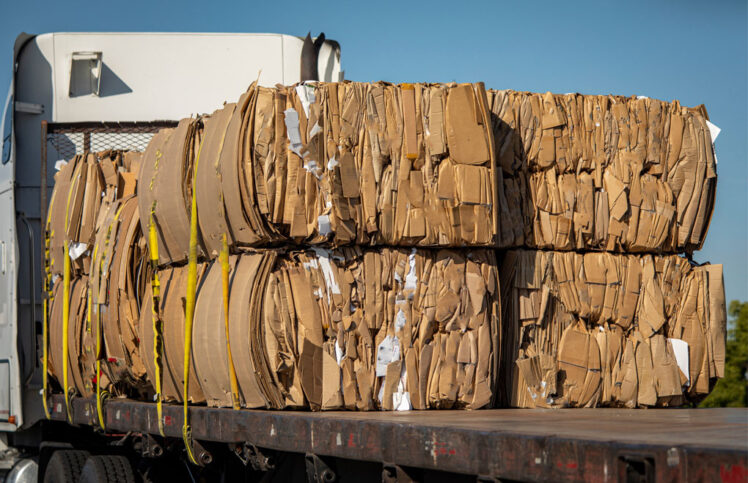 Baled carboard