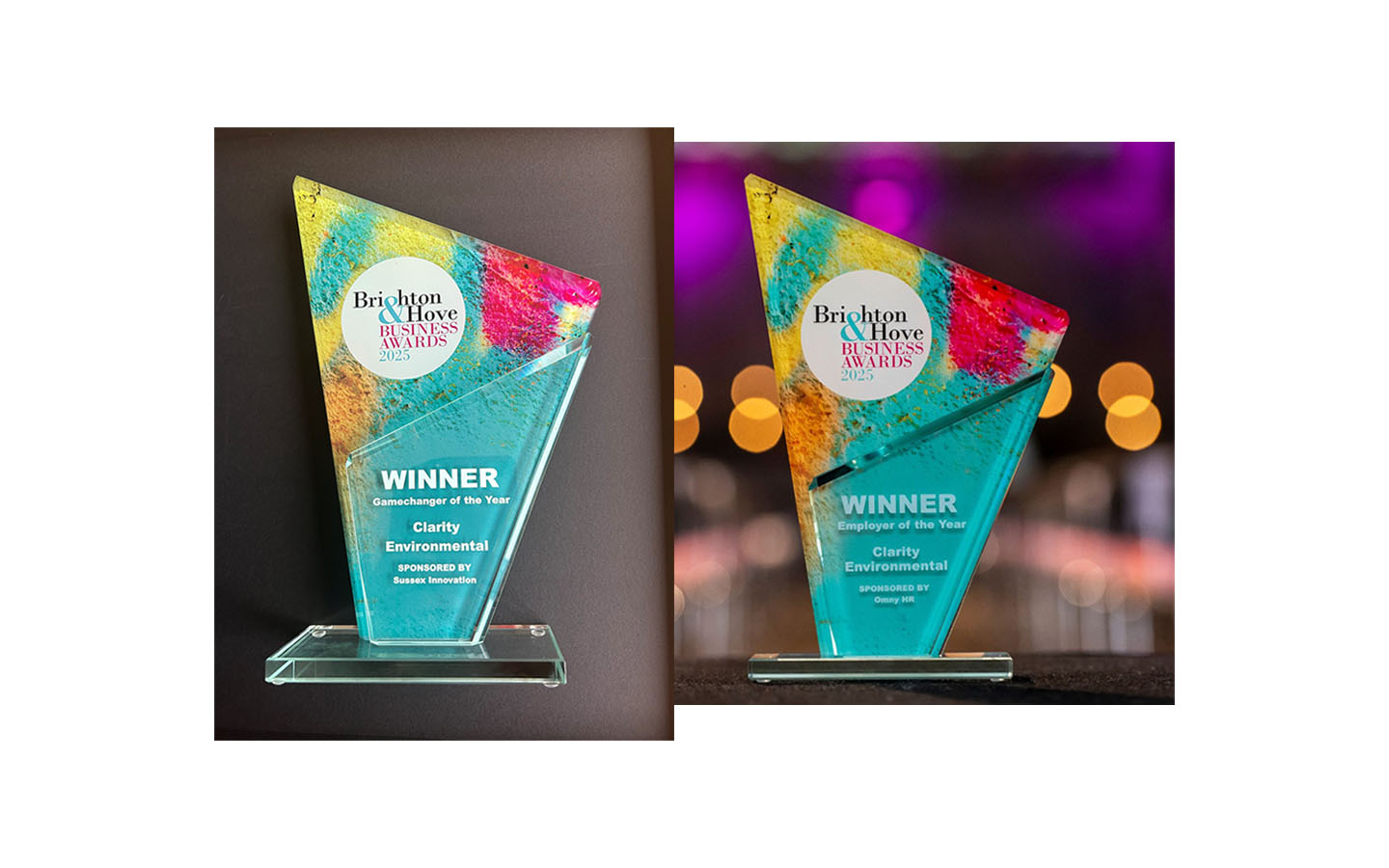 Clarity wins Gamechanger of the Year and Employer of the Year at the Brighton and Hove Business Awards.