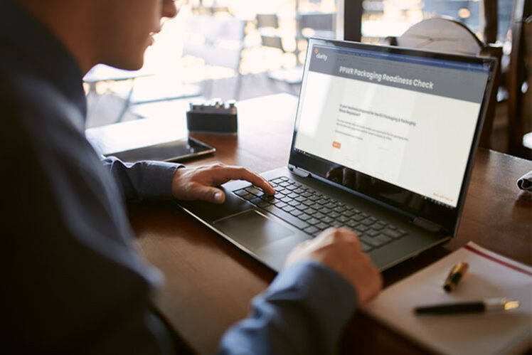 Laptop screen featuring our PPWR readiness check